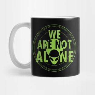 Retro Cute Green Alien UFO UAP Extraterrestrial Believer Slogan Mug